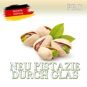 Neu Pistazie durch Glas