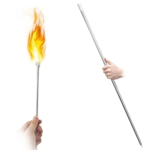 Flammende Fackel zu Stock