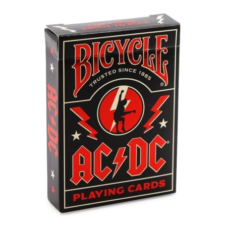Bicycle - AC/DC Spielkarten – Rocke deine Karten, schwarz-rot und elektrisch!