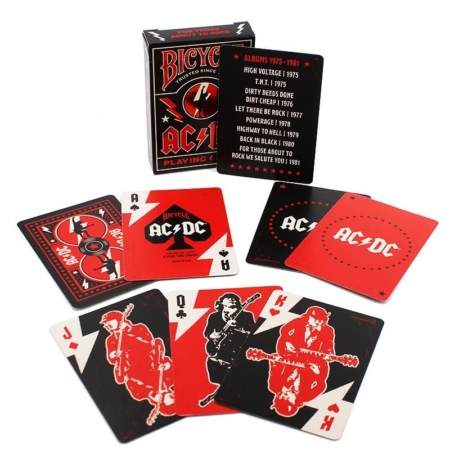 Bicycle - AC/DC | Spielkarten – Rocke deine Karten, schwarz-rot und elektrisch!