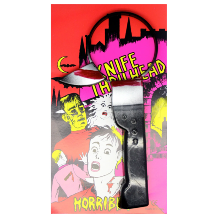 Horror Halloween Stirnband Messer durch Kopf | Scherzartikel